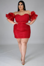 Load image into Gallery viewer, Miss Me Off The Shoulder Dress - Red