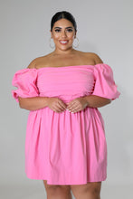 Load image into Gallery viewer, Bubble Gum Puff Sleeve Dress