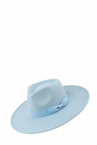 Belted Felt Hat (Baby Blue)