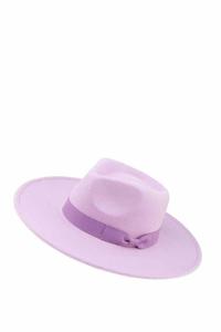 Belted Felt Hat (Lilac)
