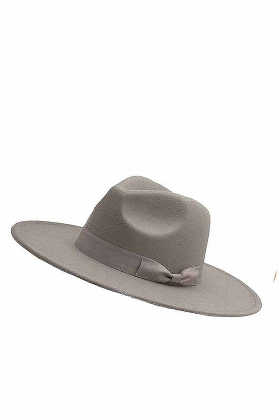 Belted Felt Hat (Gray)